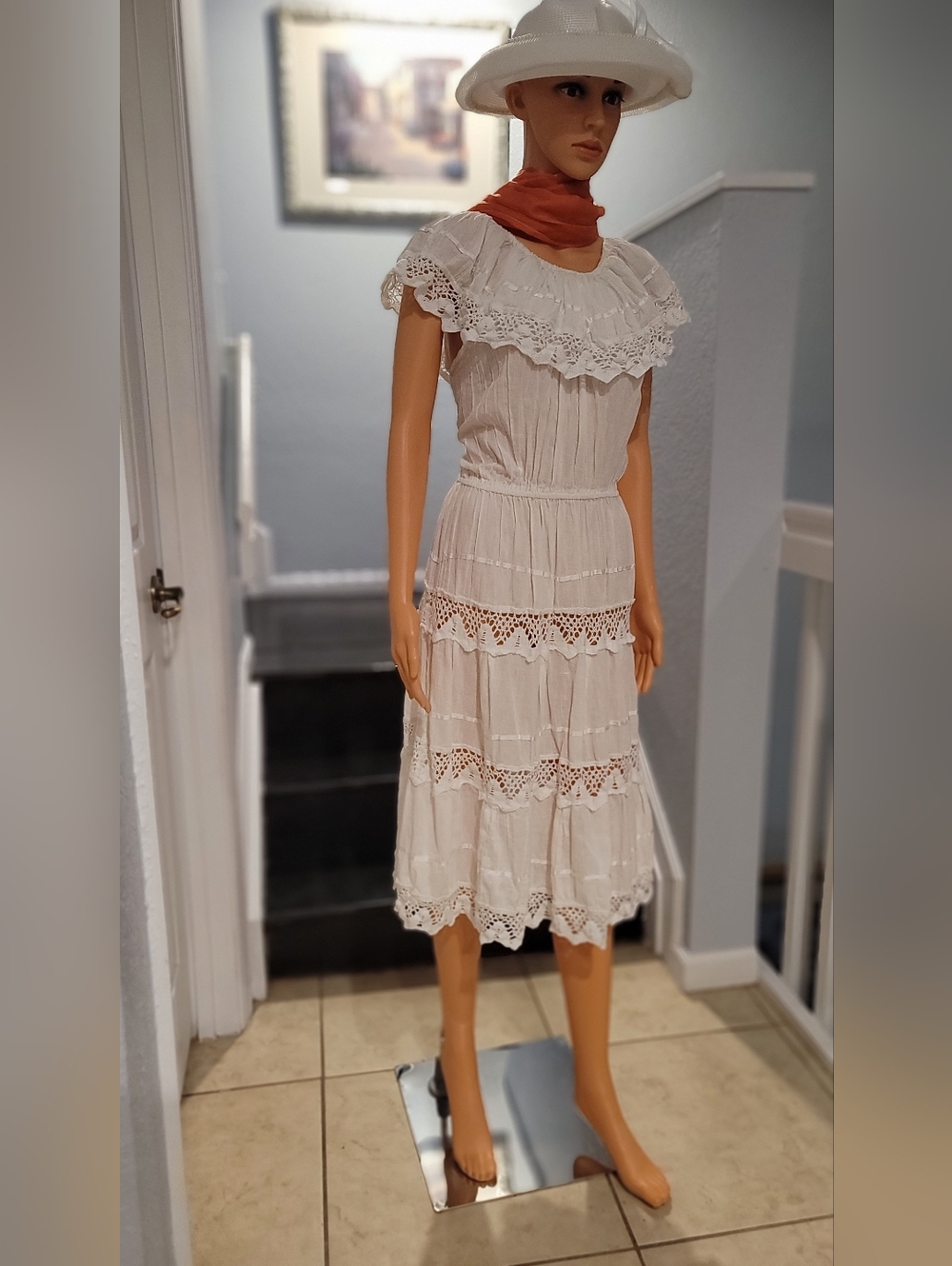 Vintage White Cotton Dress